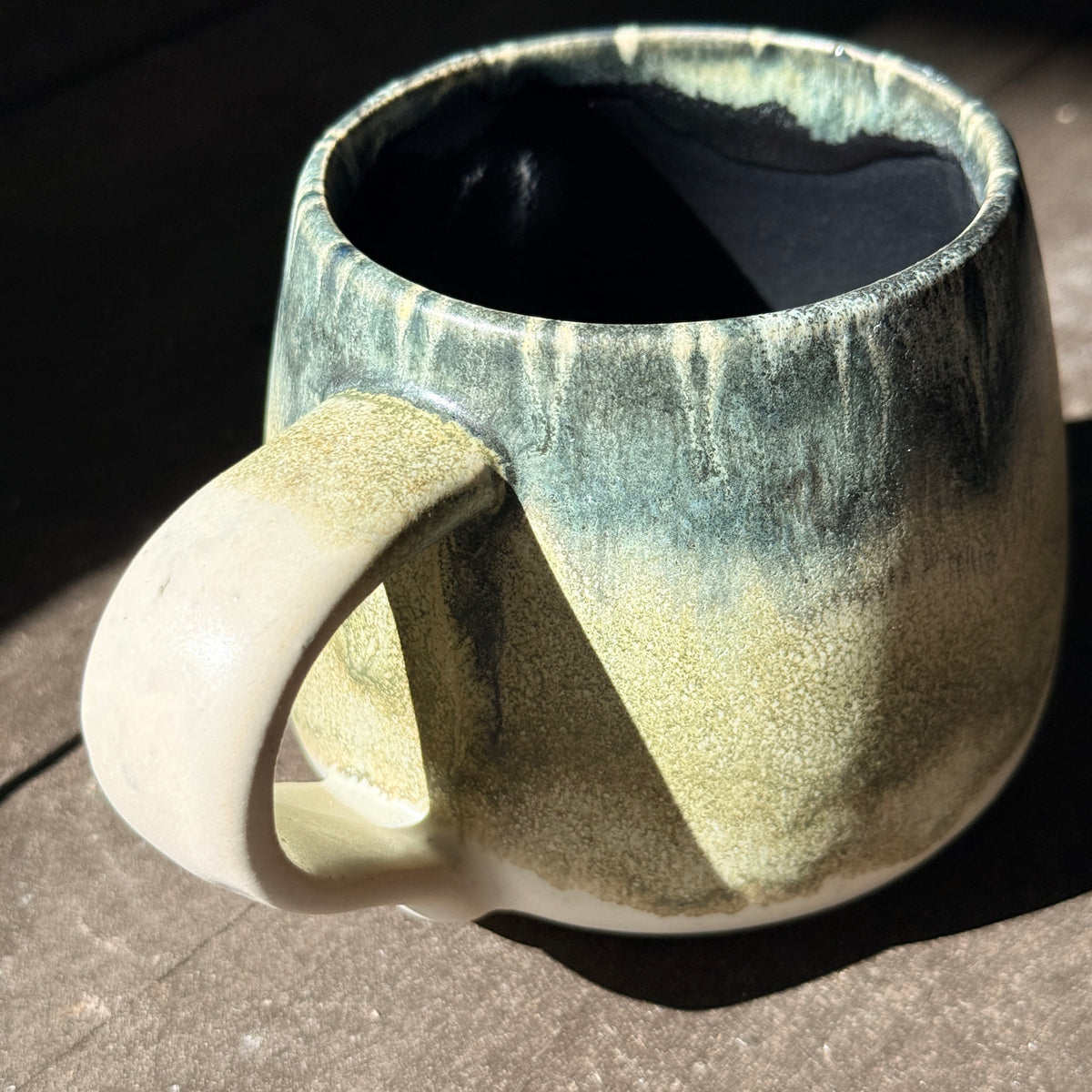 Handmade 16oz Stoneware Mug - Tropical Teal