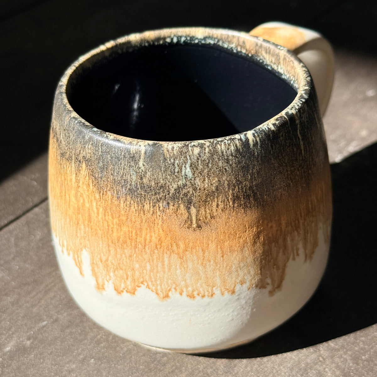 Handmade 16oz Stoneware Mug - Blue Root