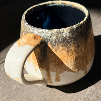 Handmade 16oz Stoneware Mug - Blue Root