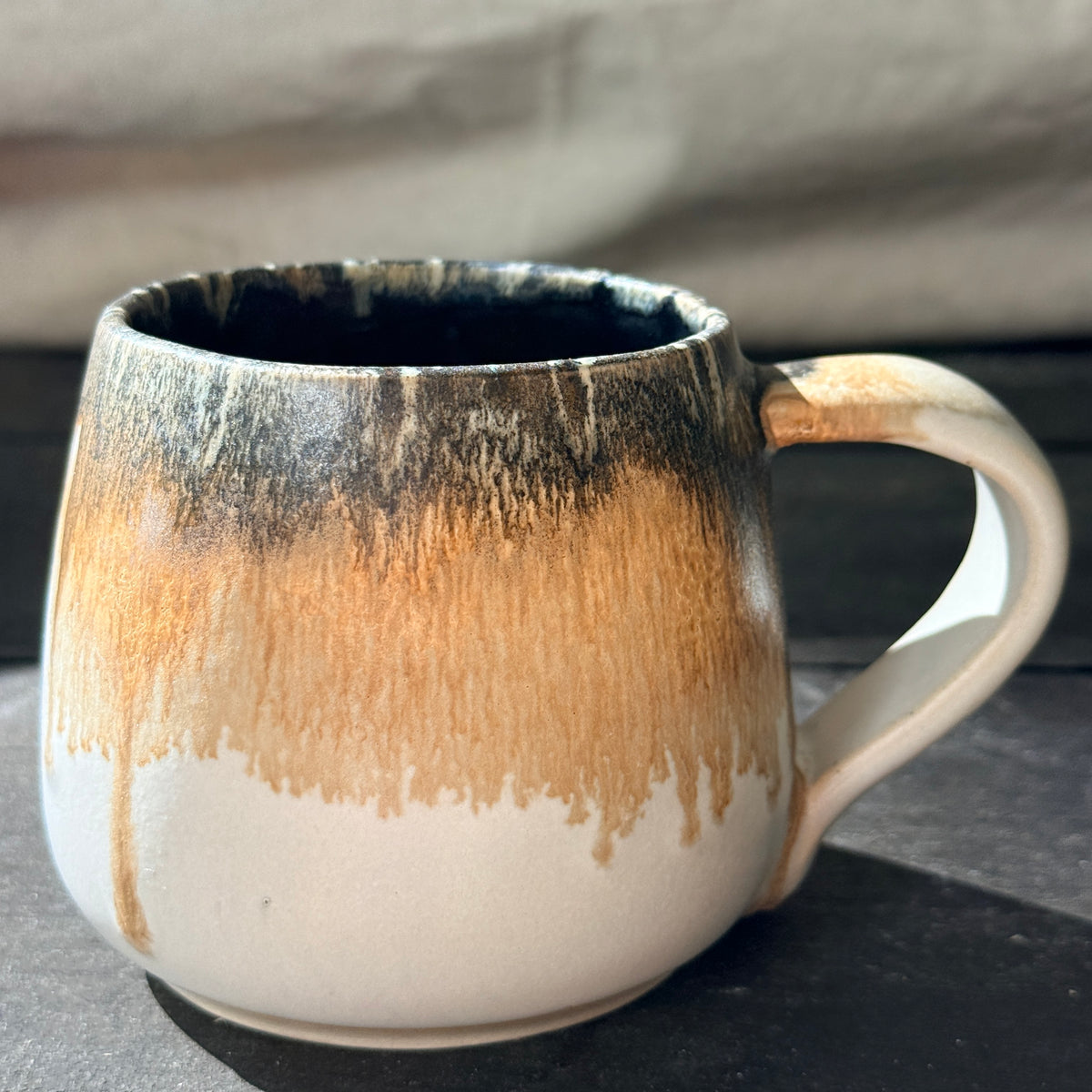 Handmade 16oz Stoneware Mug - Root Beer