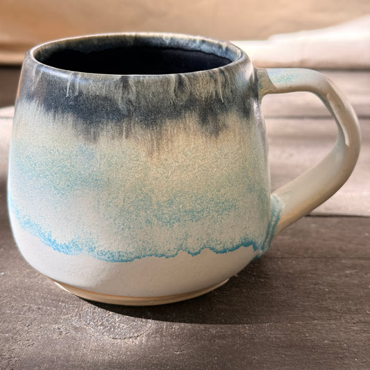 Handmade 16oz Stoneware Mug - Norse Blue