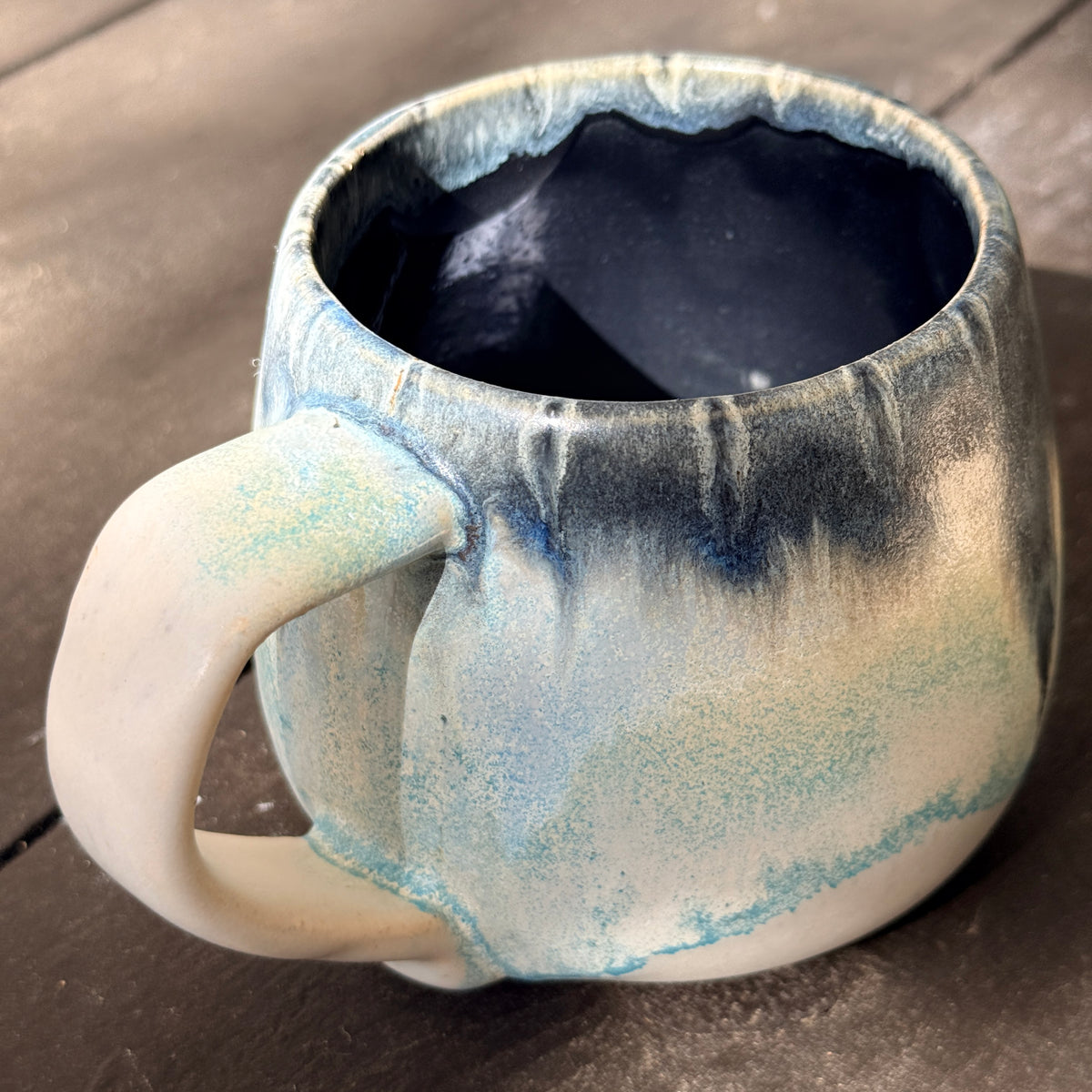 Handmade 16oz Stoneware Mug - Norse Blue