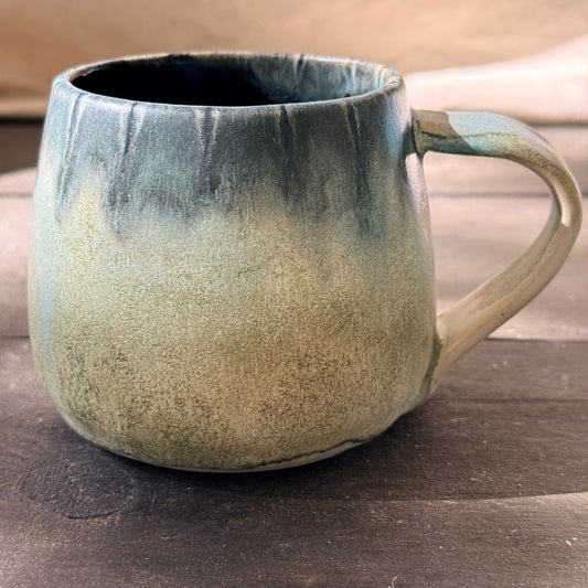 Handmade 16oz Stoneware Mug -Tropical Teal