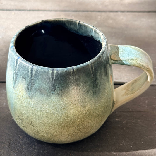 Handmade 16oz Stoneware Mug -Tropical Teal