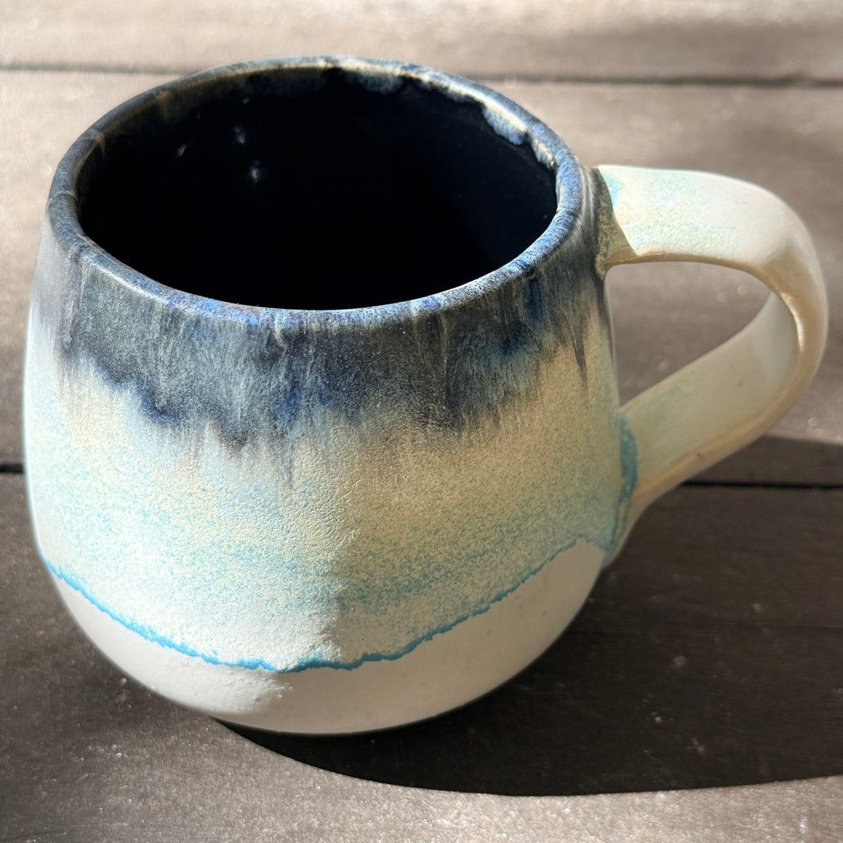 Handmade 16oz Stoneware Mug - Norse Blue