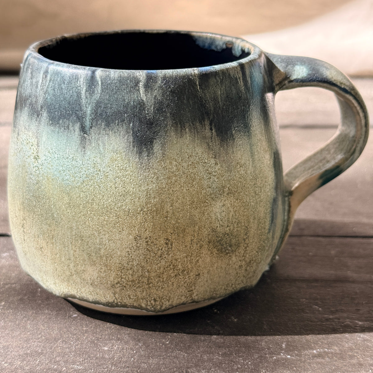 Handmade 16oz Stoneware Mug - Tropical Teal