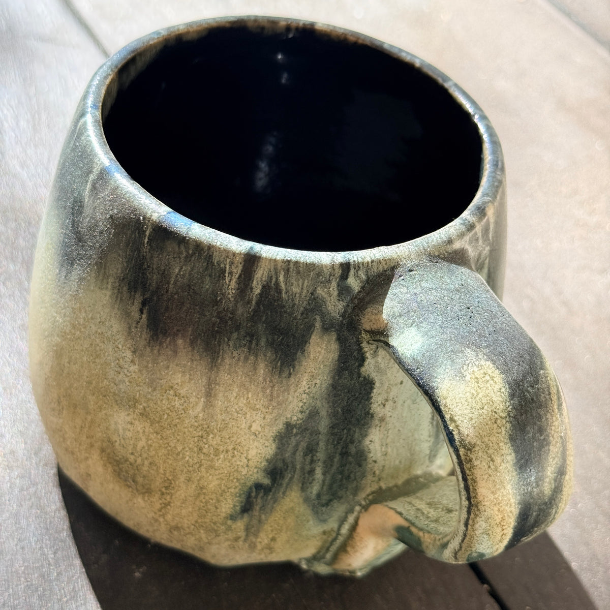 Handmade 16oz Stoneware Mug - Tropical Teal