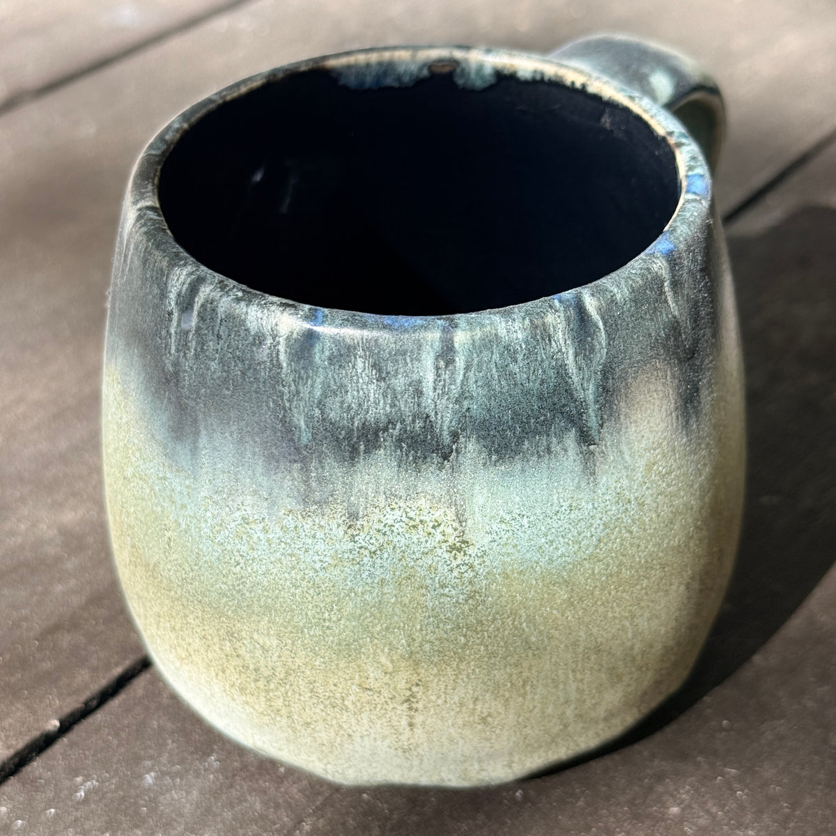 Handmade 16oz Stoneware Mug - Tropical Teal