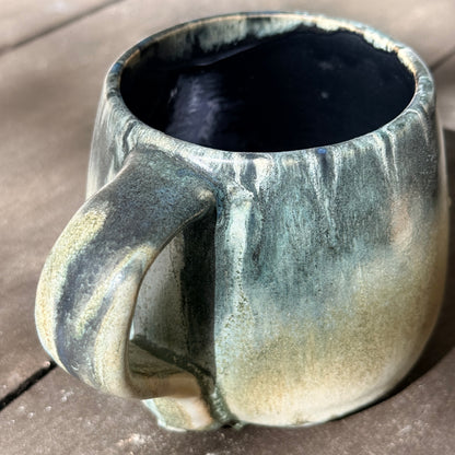 Handmade 16oz Stoneware Mug - Tropical Teal