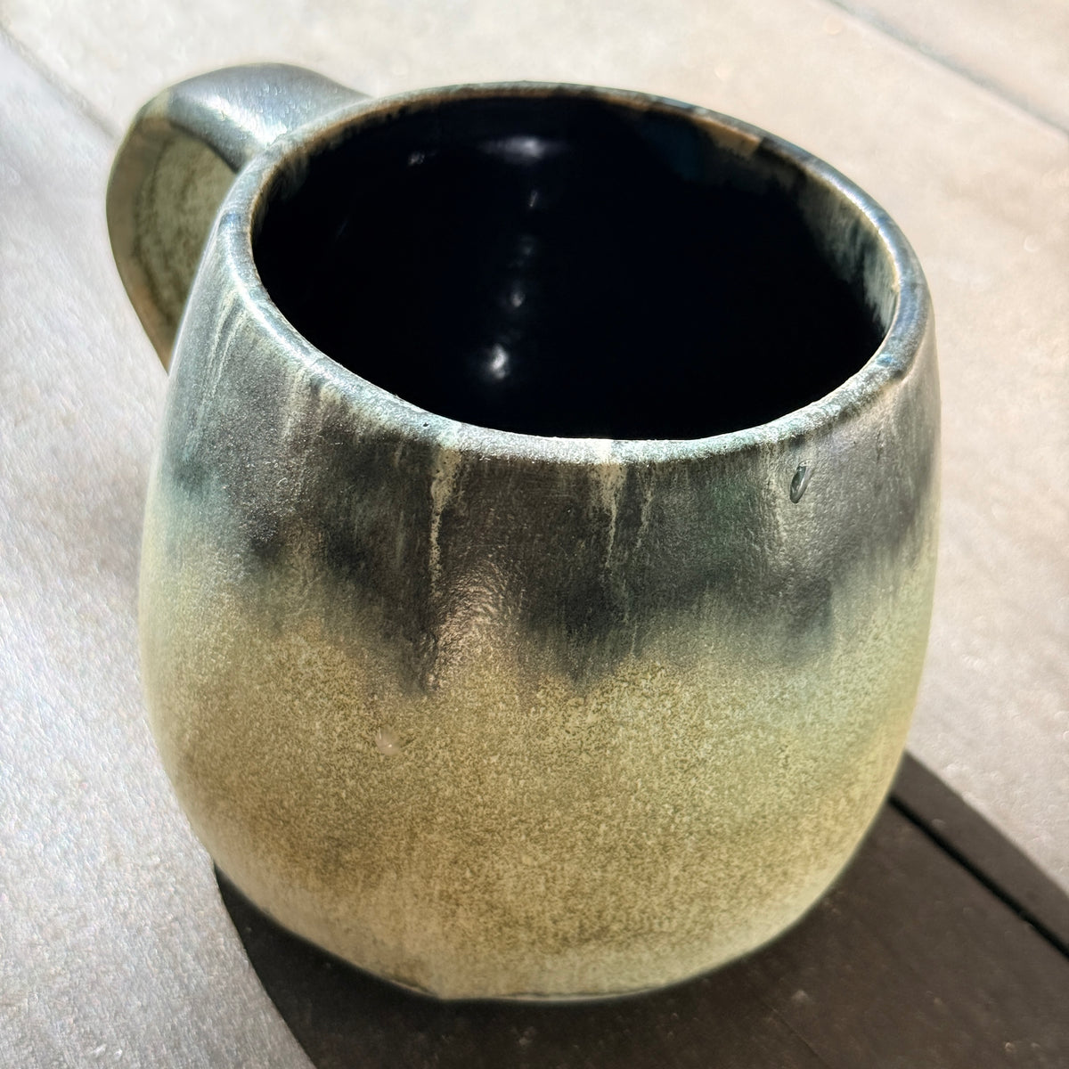 Handmade 16oz Stoneware Mug - Tropical Teal