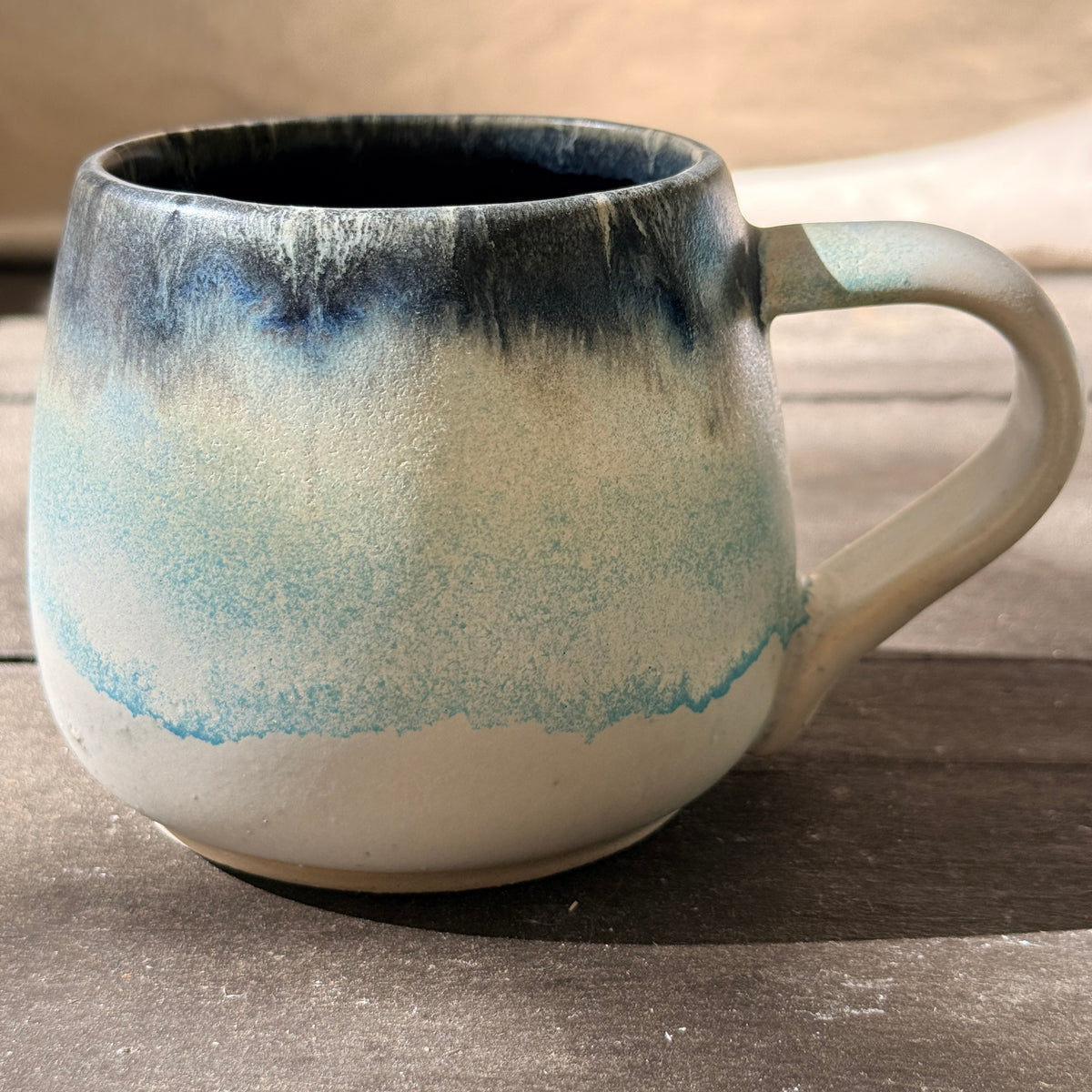 Handmade 16oz Stoneware Mug - Norse Blue