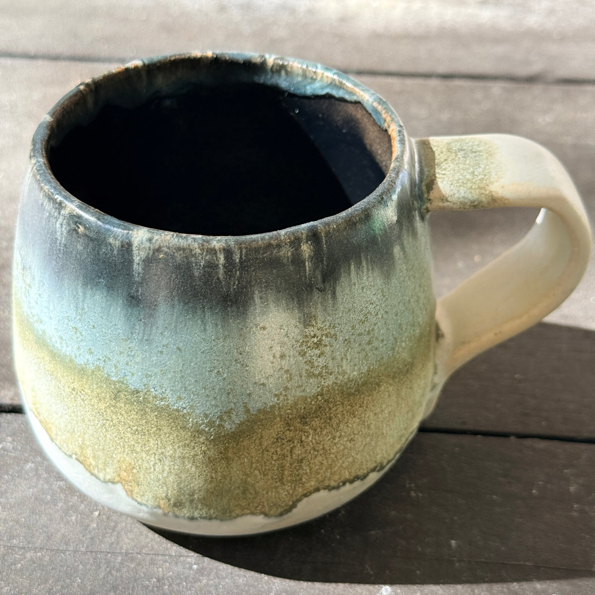 Handmade 16oz Stoneware Mug - Tropical Teal