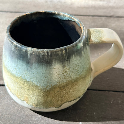 Handmade 16oz Stoneware Mug - Tropical Teal