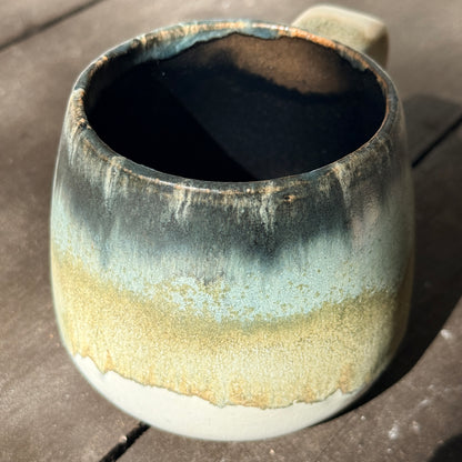 Handmade 16oz Stoneware Mug - Tropical Teal