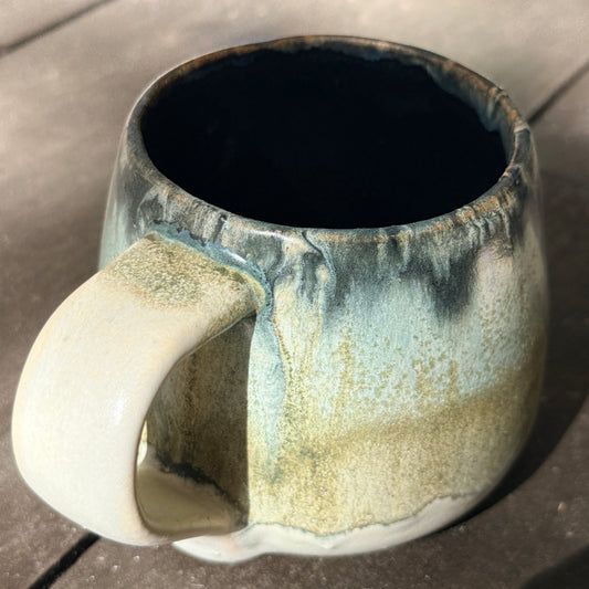 Handmade 16oz Stoneware Mug - Tropical Teal
