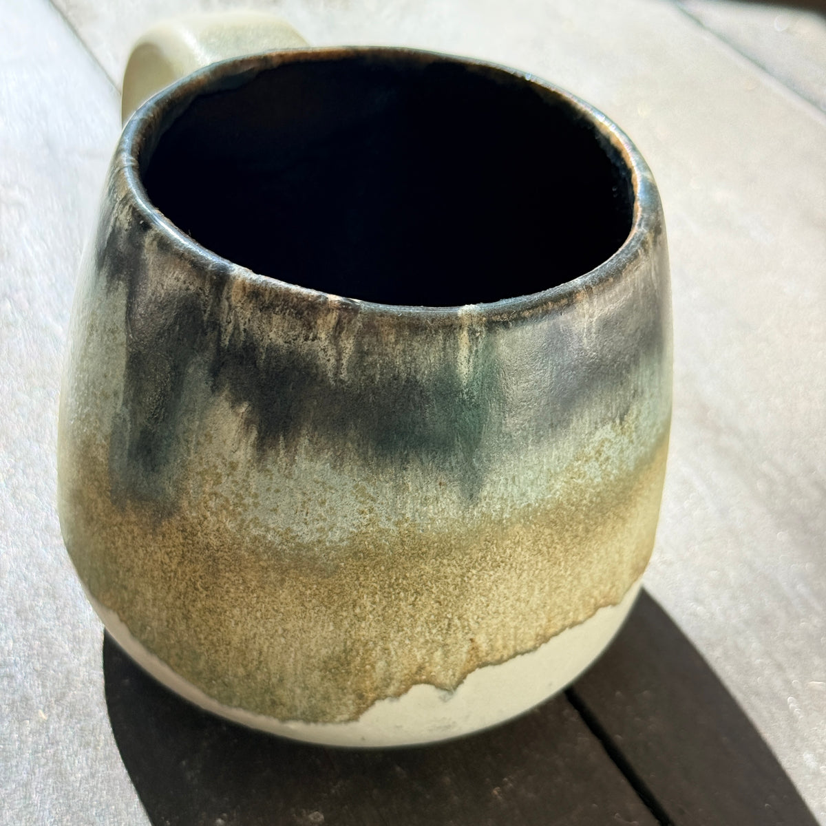 Handmade 16oz Stoneware Mug - Tropical Teal