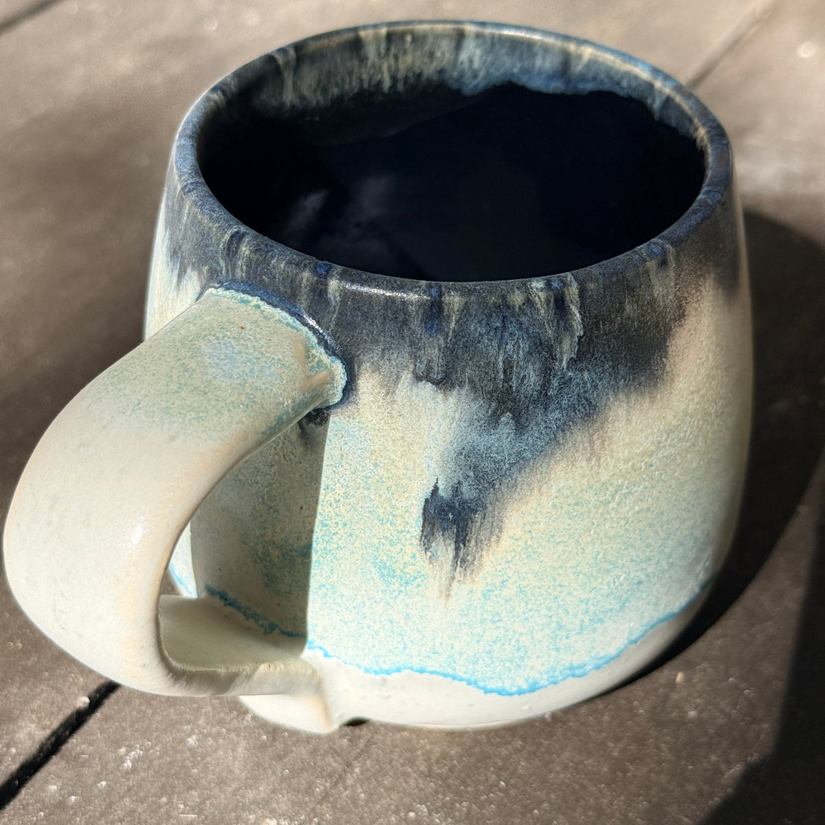 Handmade 16oz Stoneware Mug - Norse Blue