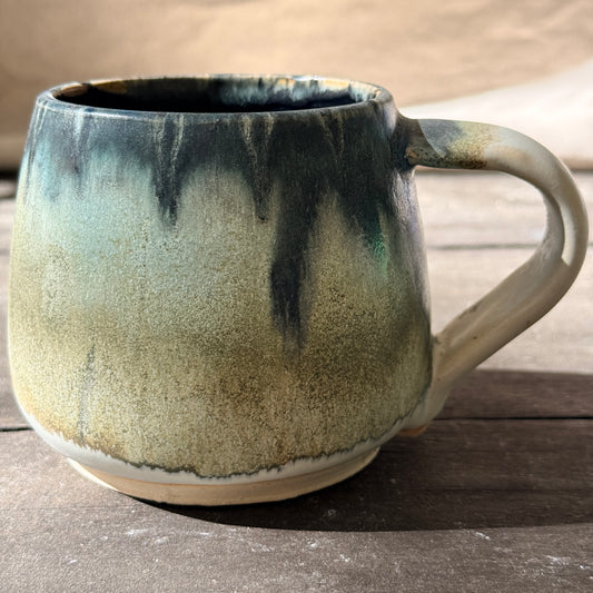 Handmade 16oz Stoneware Mug - Tropical Teal