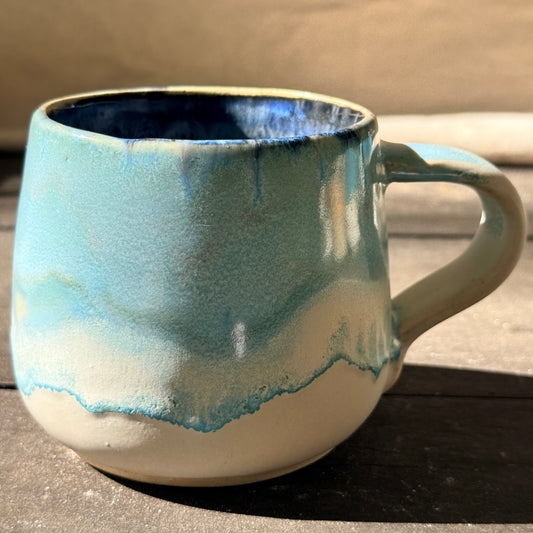 Handmade 16oz Stoneware Mug - Norse Blue