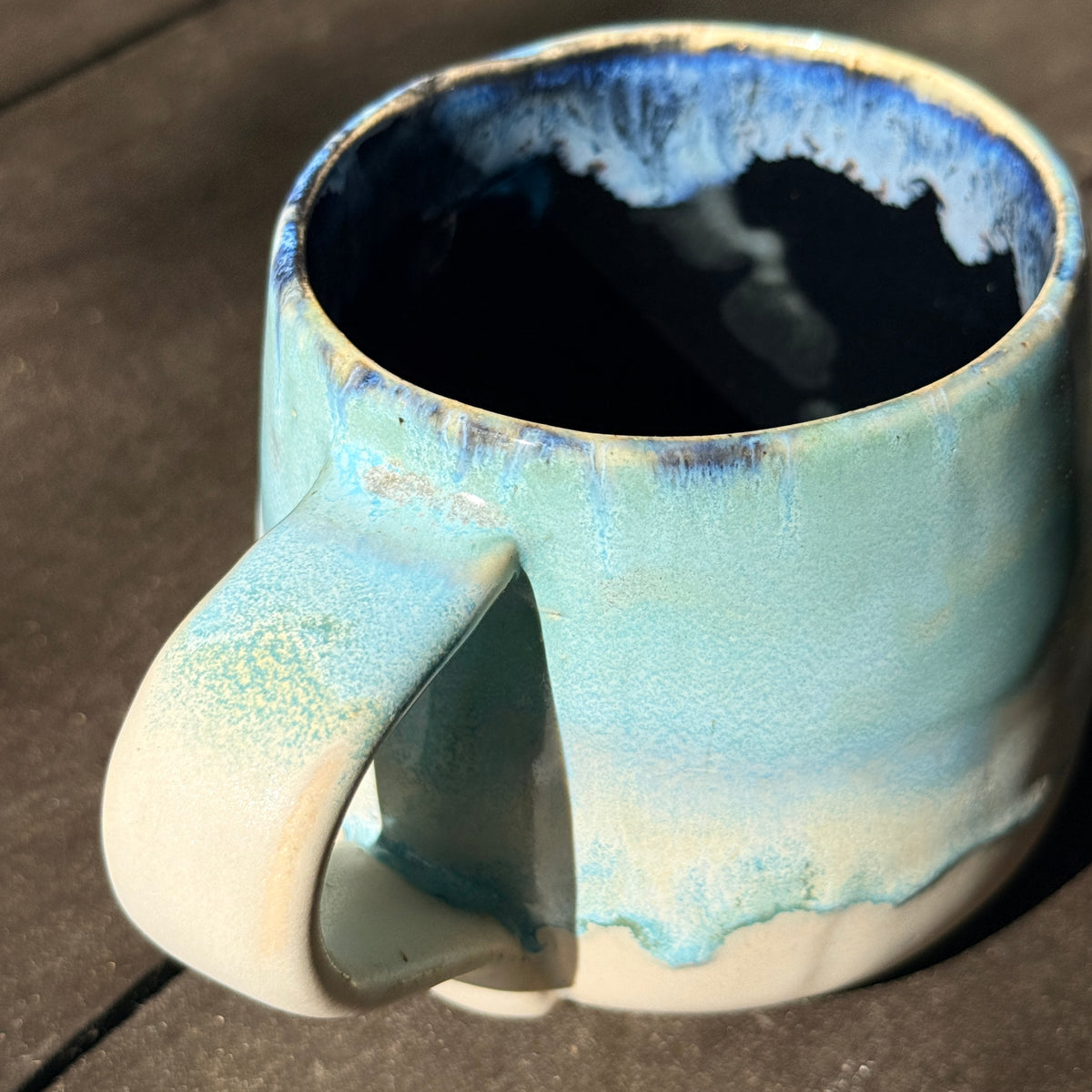 Handmade 16oz Stoneware Mug - Norse Blue