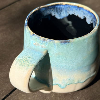 Handmade 16oz Stoneware Mug - Norse Blue